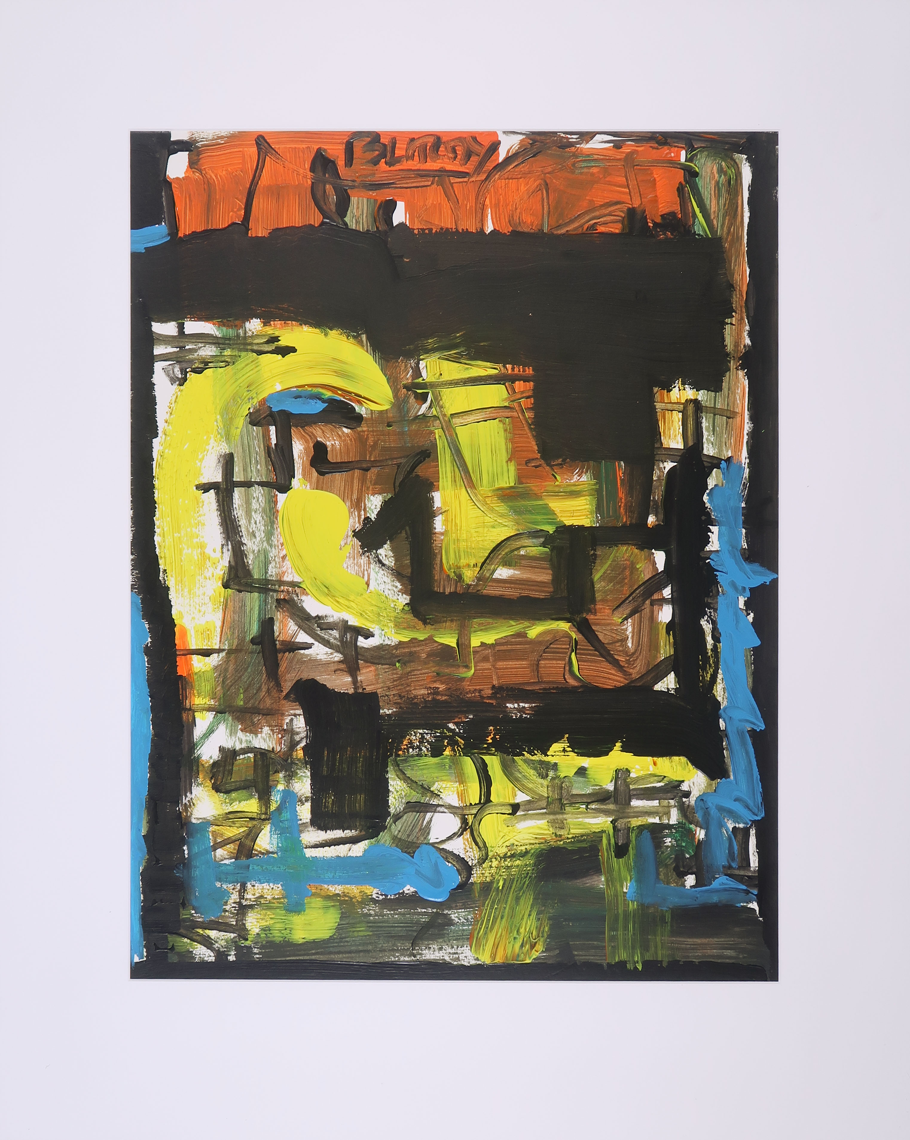 Niet of onleesbaar gesigneerd - Acryl op karton, Zonder titel kopen? Bied vanaf 1!