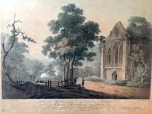 Francis Jukes - This view of abbey crusis near Llangollen (1794) - Gravure, Ingelijst kopen? Bied vanaf 40!