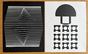 Victor Vasarely - ILILE-II en MIMAS- 1973 - 2 werken kopen? Bied vanaf 50!
