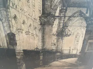 Johan D. Scherft - Ets Kerkinterieur Groote kerk Den Haag kopen? Bied vanaf 45!