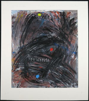 Reinier Lucassen - Olieverf op papier, De Wereld kopen? Bied vanaf 1!