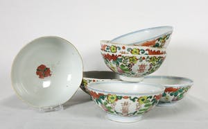 Curiosa - Lot van zeven Chinees porseleinen kommetjes van rond 1900 kopen? Bied vanaf 1!