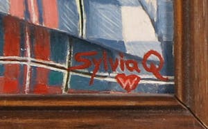 Sylvia Willink - Olieverf op paneel, Portret van Rik van Dam - Ingelijst kopen? Bied vanaf 1!