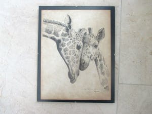 Niet of onleesbaar gesigneerd - Twee giraffen kopen? Bied vanaf 10!