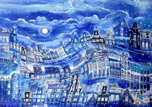 Elena Polyakova - Winter huizen in Amsterdam verkocht voor € 75!