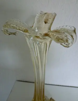 Niet of onleesbaar gesigneerd - Murano Glas - Pair of transparent Vases with Fish (Soliflore) - Glas kopen? Bied vanaf 1!