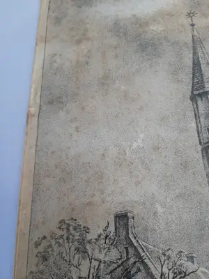 Willem Gerard Hofker - Ets, Prinsenhof en Oude Kerk te Delft kopen? Bied vanaf 45!