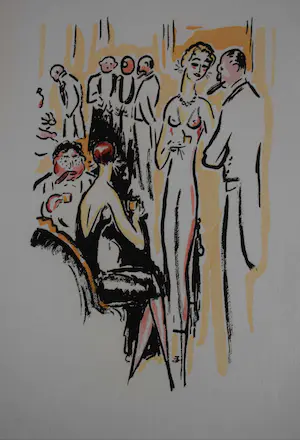 Kees van Dongen - Pochoir - Op het feest kopen? Bied vanaf 300!