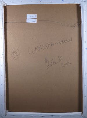 Jan Bollaert - Gemengde techniek op Board, Commedia Green (Groot) kopen? Bied vanaf 100!