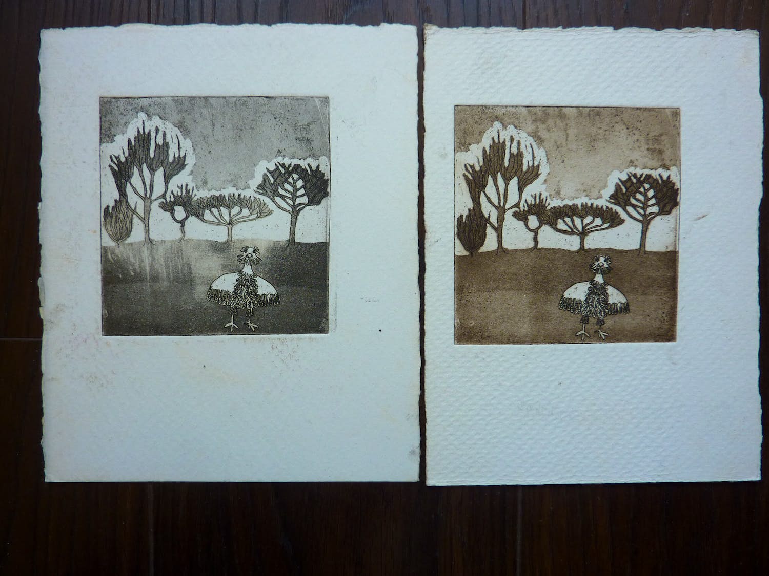 Margriet Snel - serie 2 etsen van vreemde vogels kopen? Bied vanaf 5!