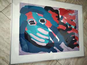 Karel Appel - another blue head again verkocht voor € 1!