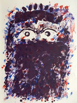 Jef Diederen - kleurenlitho - zonder titel - 1993 verkocht voor € 75!