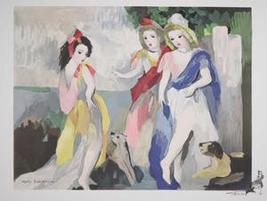 Marie Laurencin - Litho, Drie vrouwen met honden / Orphelins d'Auteuil kopen? Bied vanaf 1!