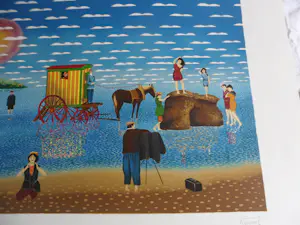 Niet of onleesbaar gesigneerd - Louis Vincent. Litho, Baden in de jaren 20 kopen? Bied vanaf 10!