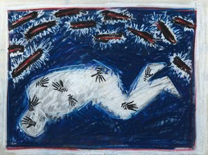 Jan van den Langenberg - Pasteltekening, Alleen in tijd en ruimte - Ingelijst kopen? Bied vanaf 1!