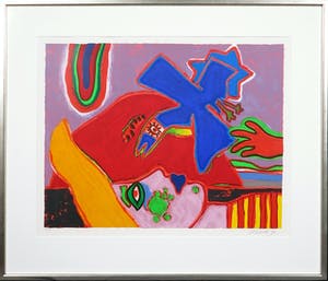 Corneille - Zeefdruk, Zonder titel, Ingelijst kopen? Bied vanaf 250!