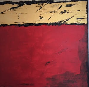 John Foppen - Red + Gold in Symphony........ # K 02. XL. Groot kopen? Bied vanaf 169!