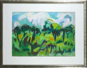 Ferd op de Coul - Gouache, Landschap - Ingelijst verkocht voor € 100!