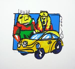 Herman Brood - Zeefdruk, VW-Beetle kopen? Bied vanaf 1!
