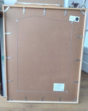 Corrie van Heyst - mysterieuze vrouw in rood-wit-blauw, groot werk kopen? Bied vanaf 1!