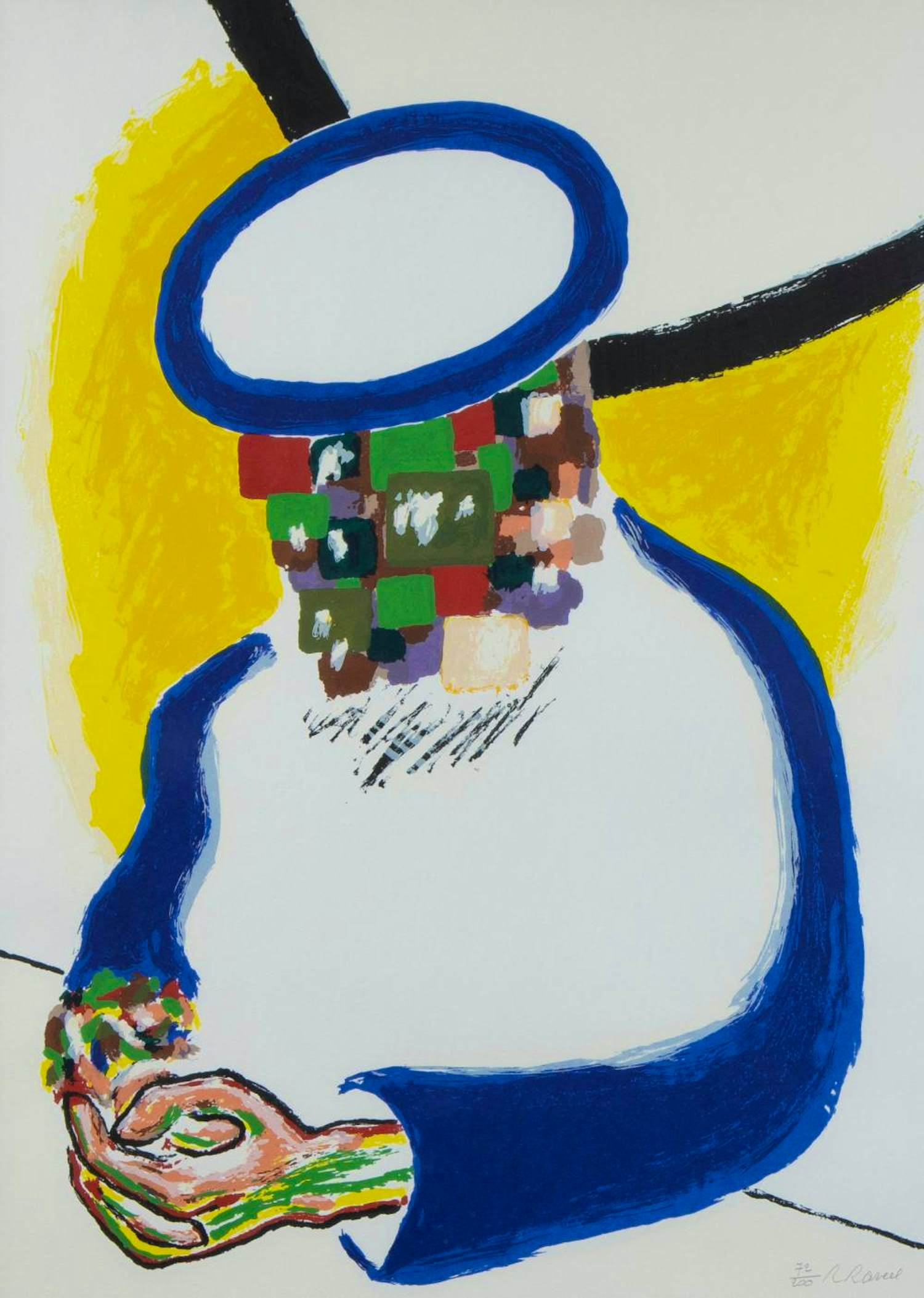 Roger Raveel - Diep nadenken verkocht voor € 1925!