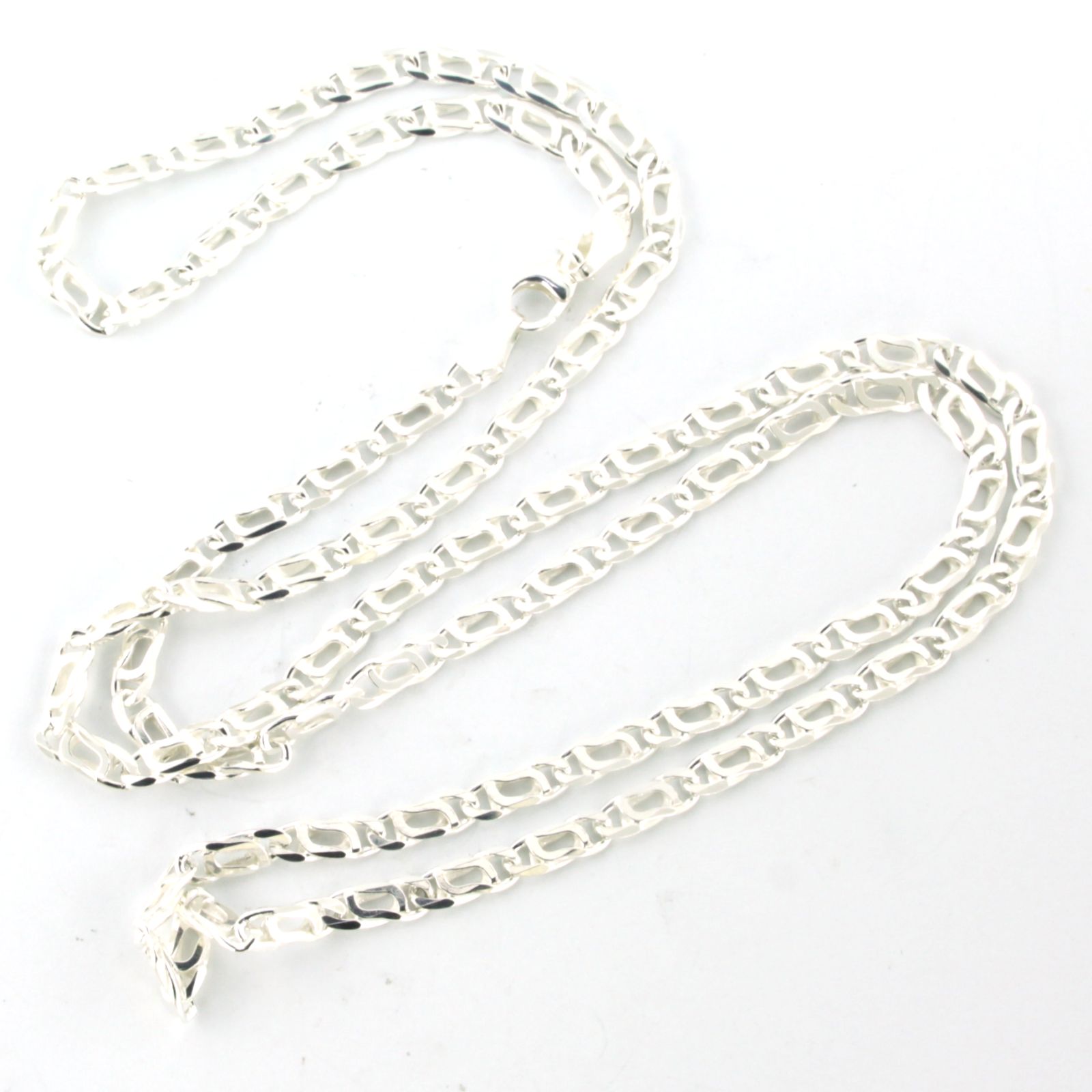 Buy Zilveren valkenoog schakel collier – 55 cm lang - 15.4 gram? Bid from 75!