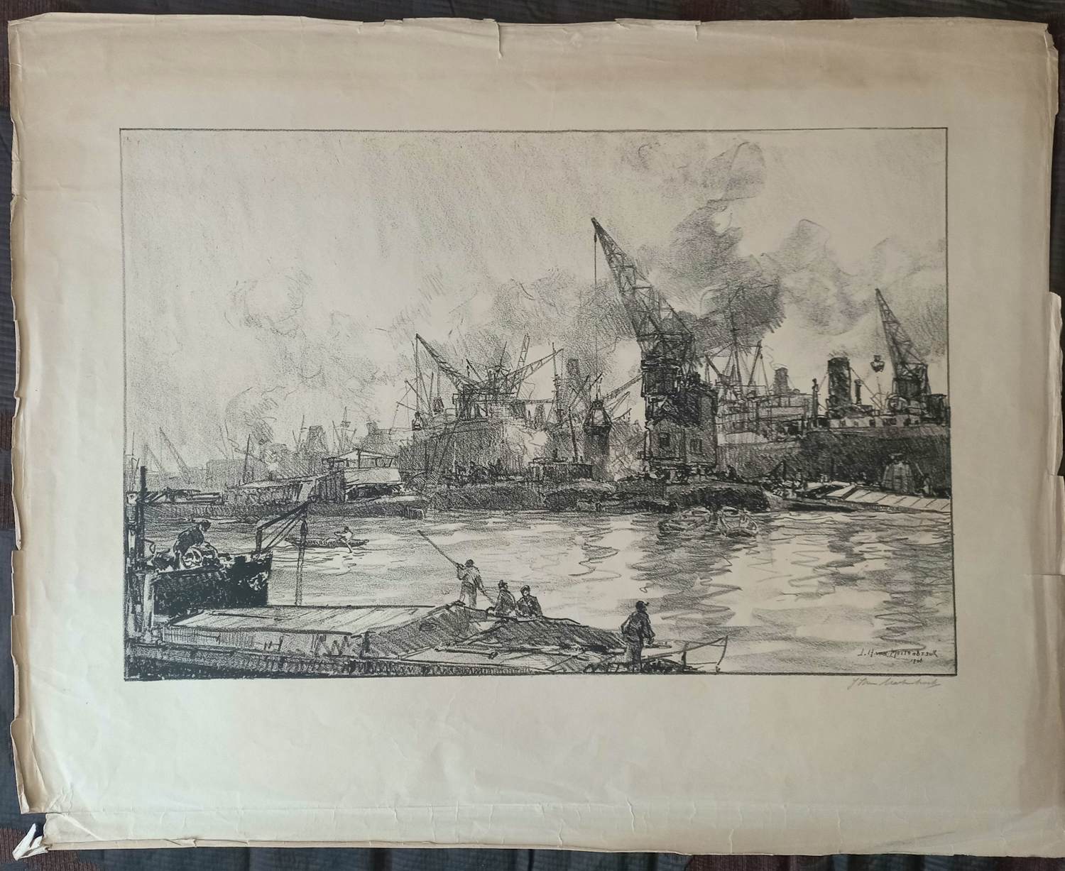 Johan Hendrik van Mastenbroek - Havengezicht Rotterdam kopen? Bied vanaf 75!