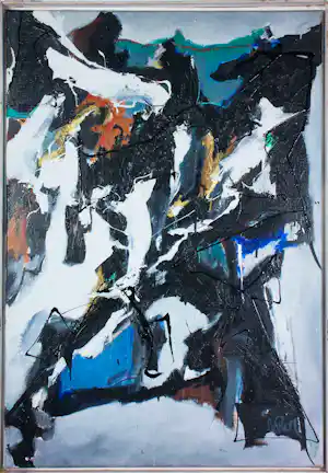 Han le Roy - Acryl op doek, Zwart II - Ingelijst verkauft für € 150!