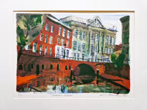 Jeroen Hermkens - 1997 - Epreuve d'Artiste kleuren litho "stadhuis Utrecht" potloodgesigneerd kaufen? Bieten Sie von 60!