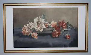 Constantia Arnolda Balwe - Stilleven met rozen - kleurenlitho (zeldzaam) kopen? Bied vanaf 45!