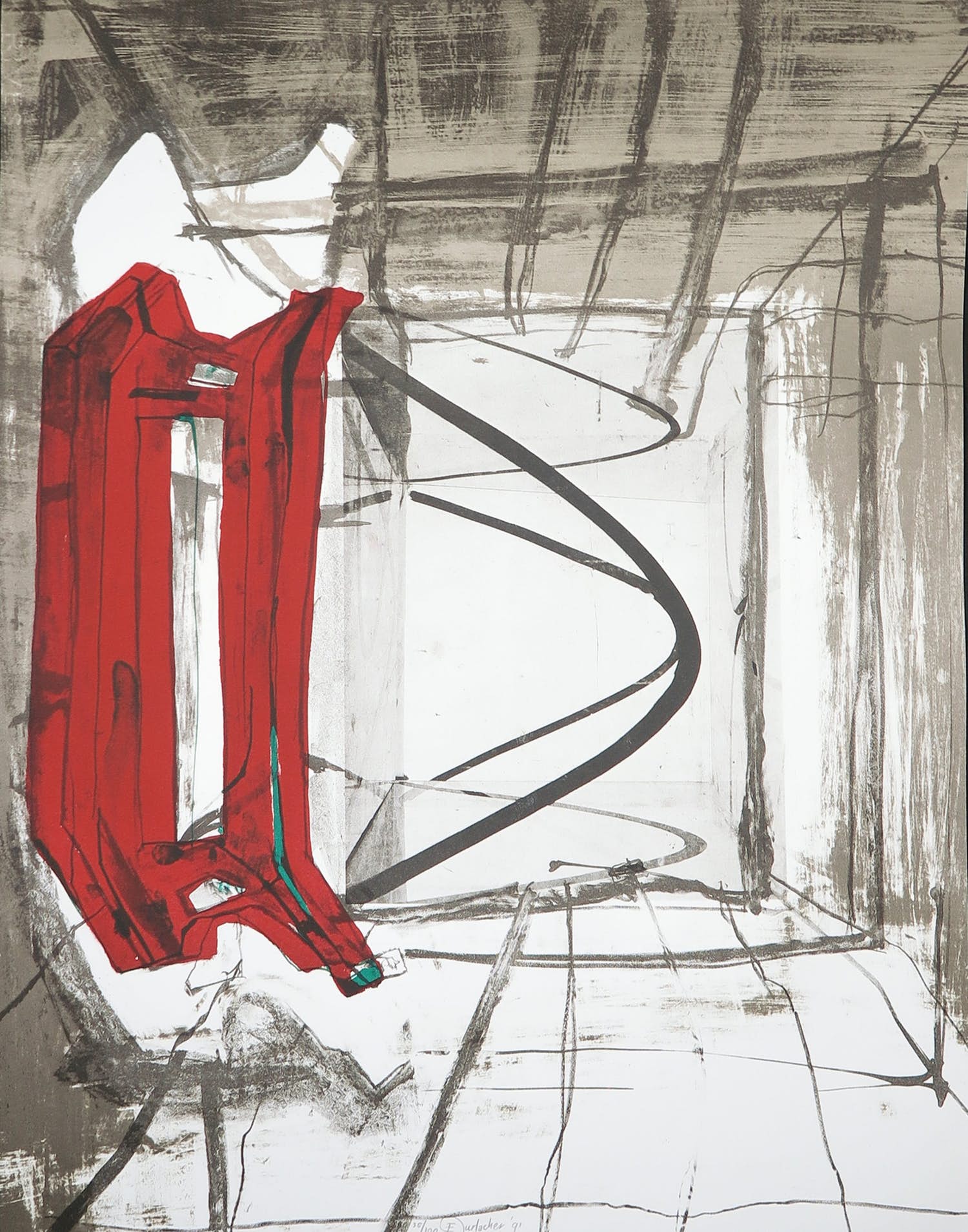 Eva Durlacher - Litho, Het podium is weer open kopen? Bied vanaf 1!