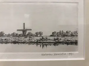 Harmen Kooistra - Zicht op molens van het water kopen? Bied vanaf 29!