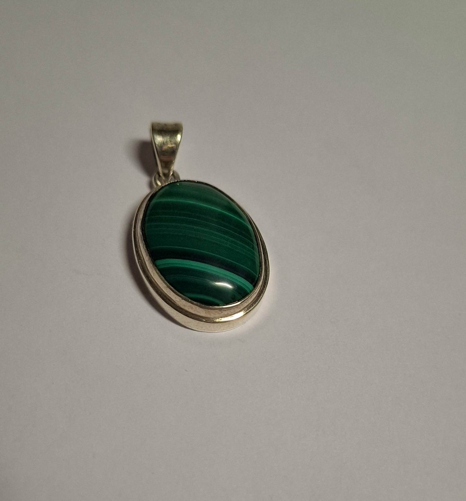 Nieuwe zilveren hanger met malachiet kopen? Bied vanaf 55!