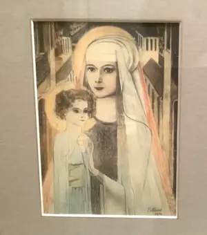 Jan Toorop - De set bestaat uit een portret van J.H. Molkenbroek en madonna met kind kopen? Bied vanaf 75!