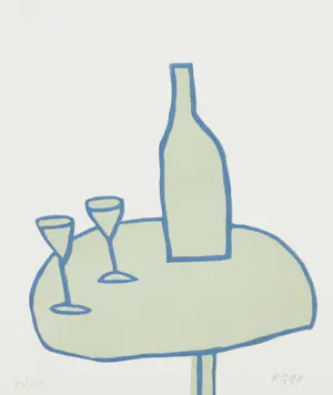 Klaas Gubbels - Uitgave met vier handgesigneerde linosneden, Schuldige Hond kopen? Bied vanaf 500!