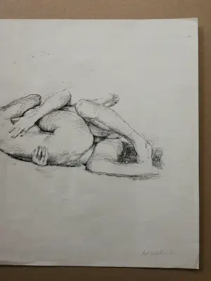 Aat Veldhoen - Vrijend stel. Naakt. kopen? Bied vanaf 56!