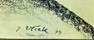 Jan Vlcek - Jezus - Houtskool op papier - Handgesigneerd - 1979 kopen? Bied vanaf 20!