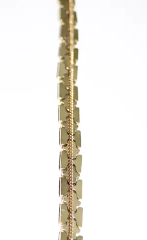 Antieke gouden schakel armband met veiligheids ketting kopen? Bied vanaf 2400!