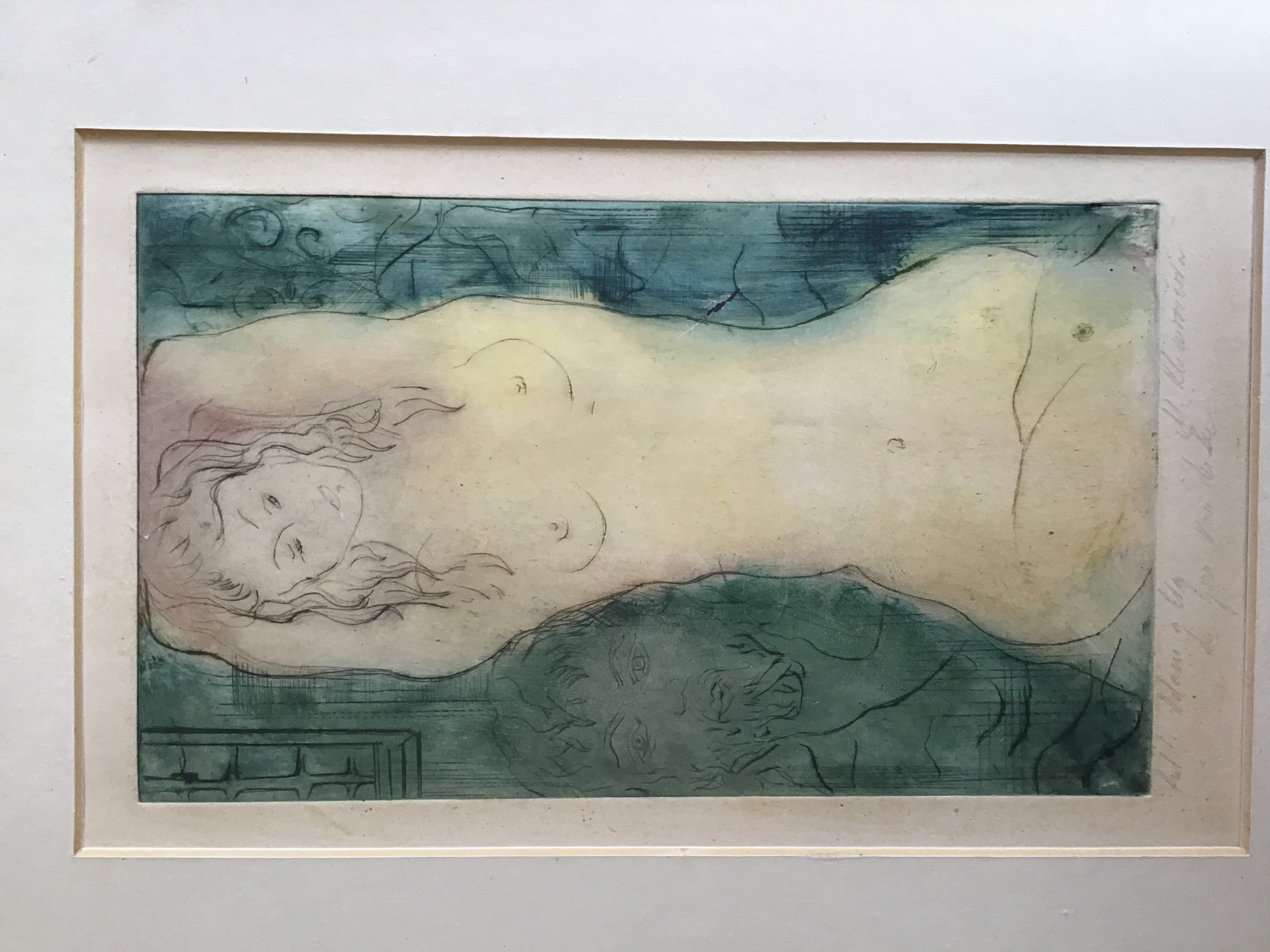 Niet of onleesbaar gesigneerd - Naakt meisje, kleurets, Tsjechisch kunstenaar, gesigneerd kopen? Bied vanaf 1!