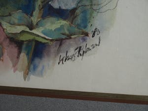 Klaas Pijlman - Ingelijste aquarel, “Bloemstilleven” – 1980 kopen? Bied vanaf 50!