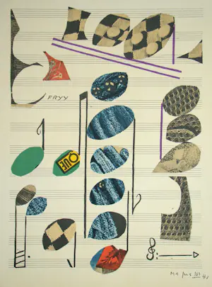 Alberto magnelli - Compositie 1941 - Lithografie - Gesigneerd en gedateerd - 1971 kopen? Bied vanaf 80!