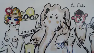 Kees van Dongen - 'Les Fals' , 'de dwazen' ,lithografie uit : 'Les Lépreuses' kopen? Bied vanaf 250!