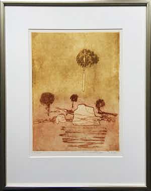 Jan Montyn - kleurenets II - 1996 - oplage 25 - ingelijst verkocht voor € 135!