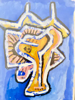 Lucebert - Unique 1948 early COBRA work : Blauw Wezen kopen? Bied vanaf 2250!