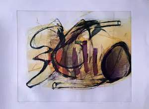 Hans Vredegoor - Gesigneerde kleurenets - 19/35 - 1988 - "Intrige" kopen? Bied vanaf 65!