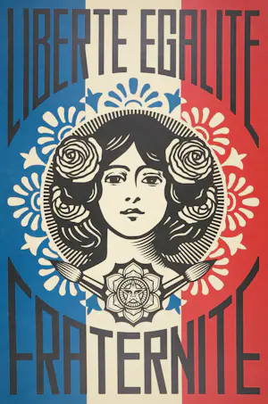 Shepard Fairey - LIBERTÉ EGALITÉ FRATERNITÉ- SIGNED OFFSET LITHOGRAPH kopen? Bied vanaf 1!