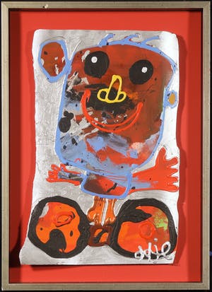 Ad Verstijnen - Acryl op papier, Op t stepke - Ingelijst kopen? Bied vanaf 150!