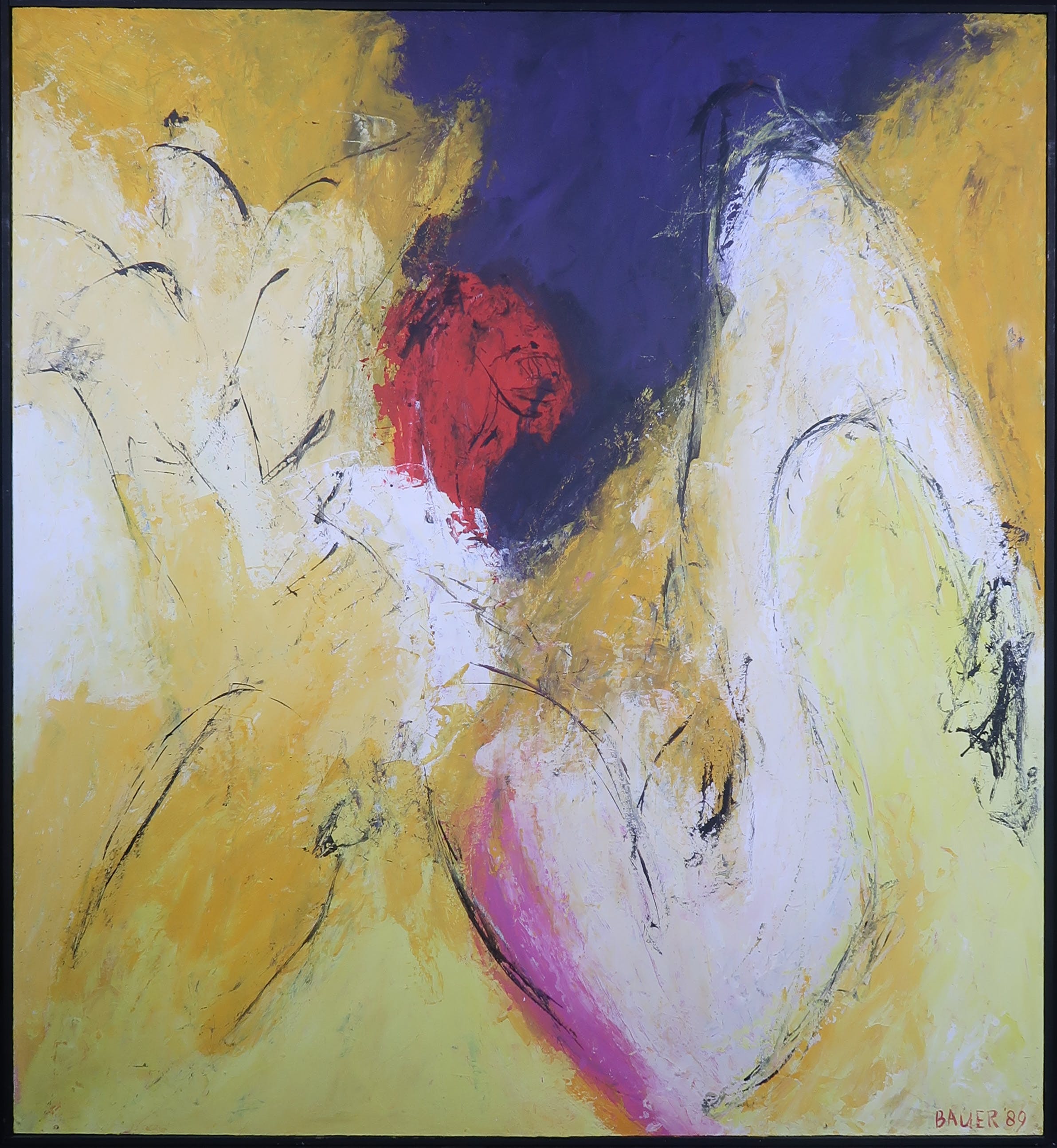 Menno Bauer - Acryl op hardboard, Geen land, geen huis en dus - Ingelijst kopen? Bied vanaf 150!