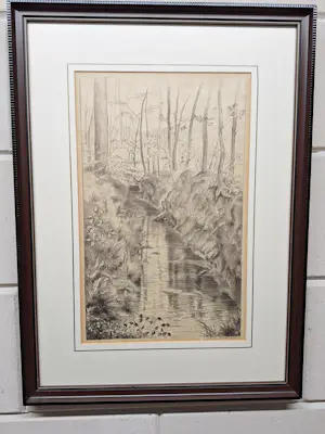 Ina Rahusen - Beekje in een Boslandschap kopen? Bied vanaf 35!