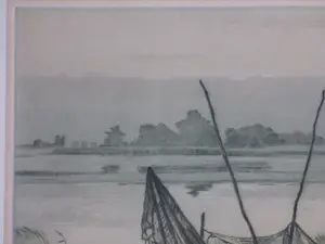 Harmen Eikema - Visfuiken aan de oever - Kleurets kopen? Bied vanaf 35!